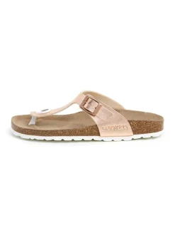 SABOKETS Sandalen^Zehentrenner in Rosa/ Gold