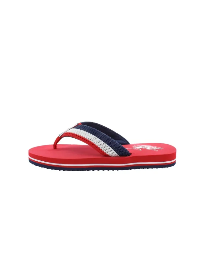 U.S. Polo Assn. Sandalen & Pantoletten^Zehentrenner in rot