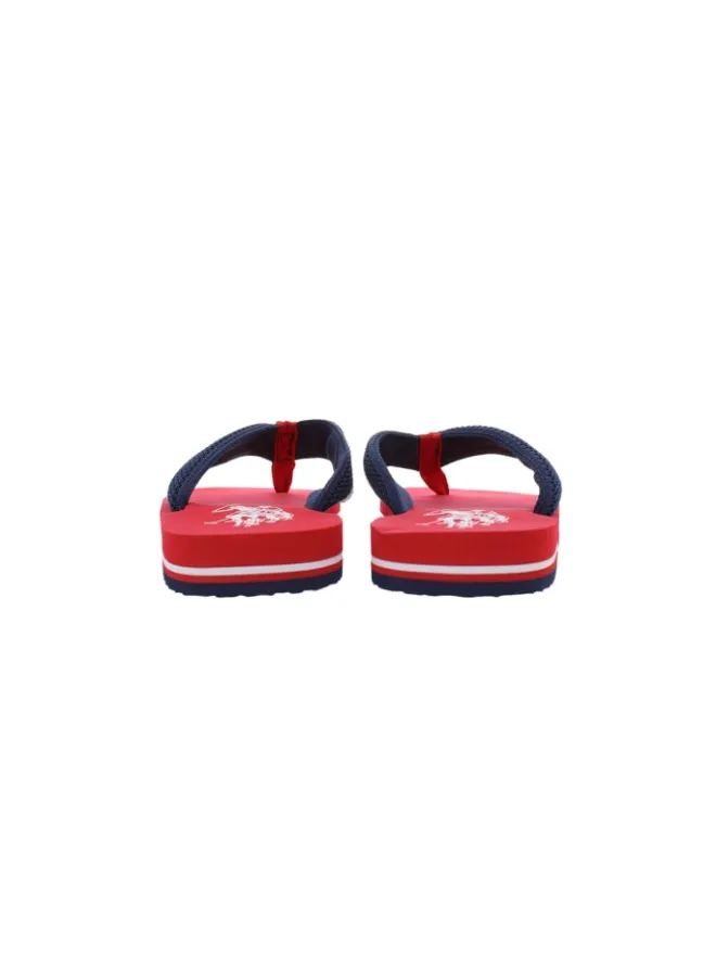 U.S. Polo Assn. Sandalen & Pantoletten^Zehentrenner in rot