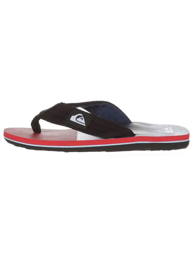 Quiksilver Sandalen|Sandalen·Zehensandalen^Zehentrenner in Rot/ Blau/ Schwarz
