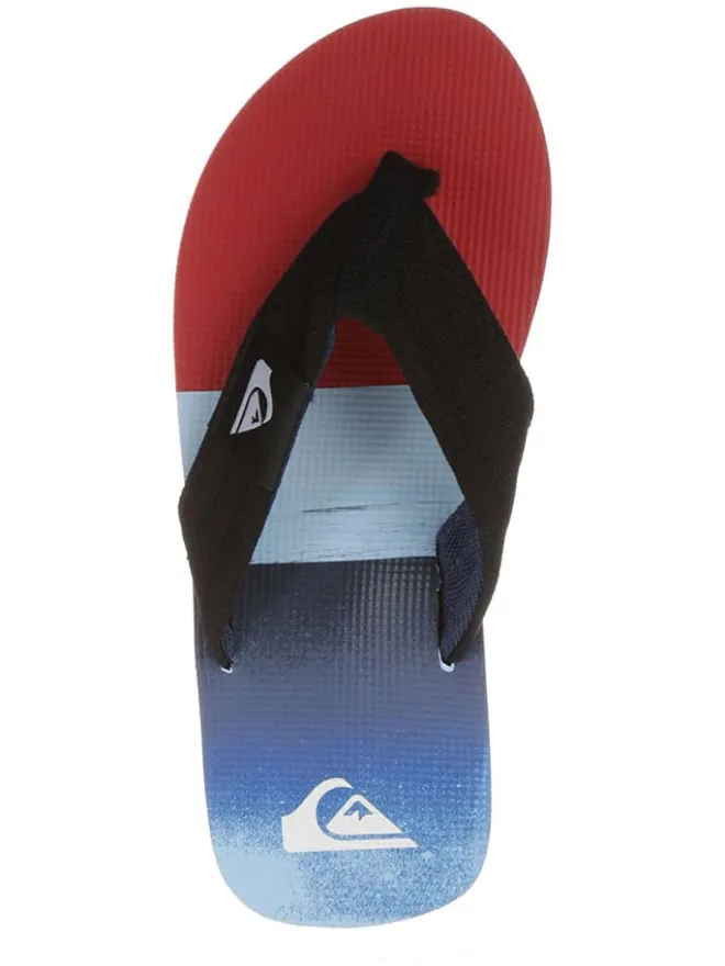 Quiksilver Sandalen|Sandalen·Zehensandalen^Zehentrenner in Rot/ Blau/ Schwarz