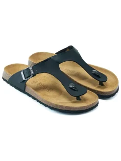 Mandel Sandalen & Pantoletten^Zehentrenner in Schwarz