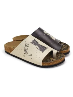 Zehentrenner in Schwarz/ Creme>Calceo Clearance