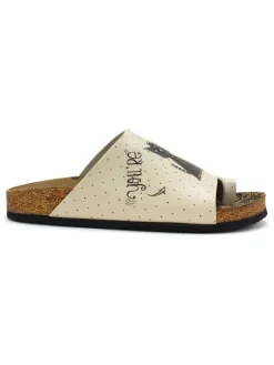 Zehentrenner in Schwarz/ Creme><noscript><img width=