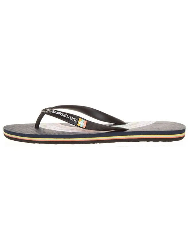 Quiksilver Sandalen & Pantoletten^Zehentrenner in Schwarz/ Dunkelblau