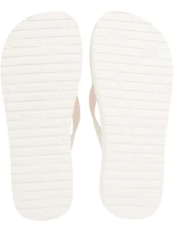 Calvin Klein Sandalen^Zehentrenner in Weiß/ Rosa