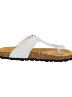 Zehentrenner in weiss glitter><noscript><img width=