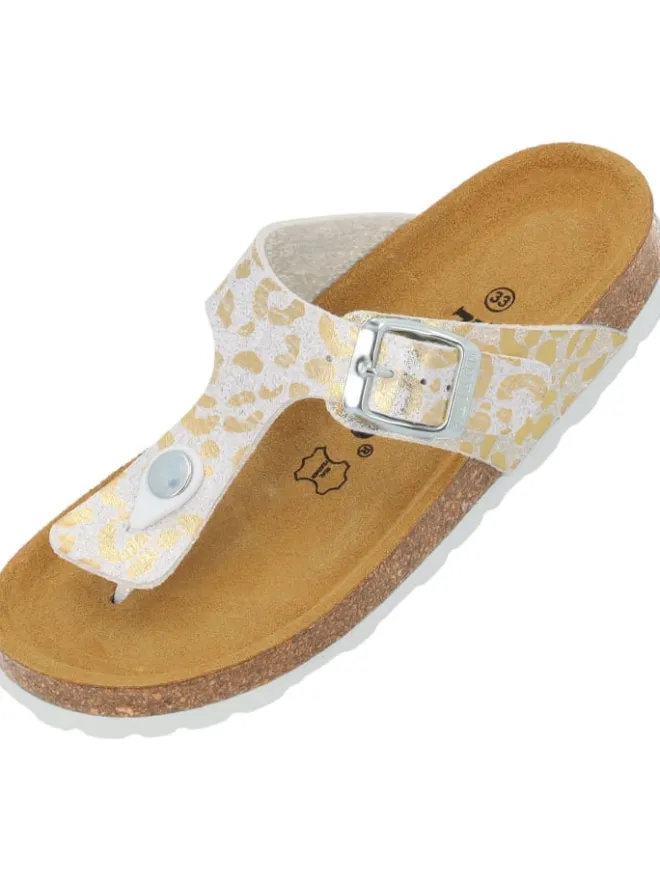 palado Sandalen·Zehensandalen^Zehentrenner in weiss/gold 70-7158-78-89