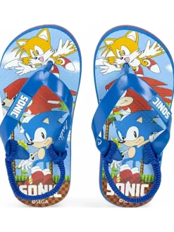 Cerda Sandalen·Zehensandalen^Zehentrenner Sonic The Hedgehog mit Riemchen in Blau
